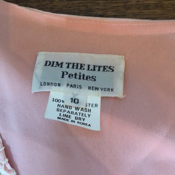 Vintage Drop Waist Pleated Pink Lace Collar Dress - Picture 4 of 7